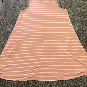 Time and tru woman’s Pink and White Striped Sleeveless Dress size 22 xxxl